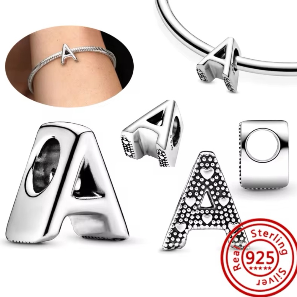 NWOT Letter A Alphabet Charm Sterling Silver 925